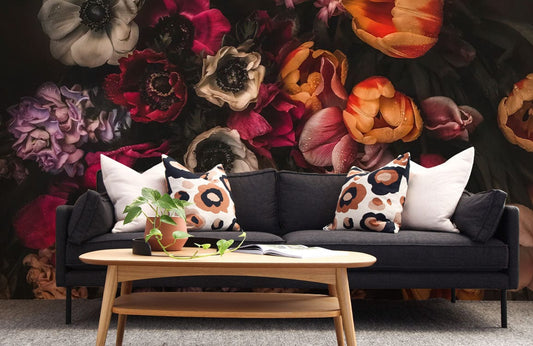 fresh bloom wallpaper mural living room decor