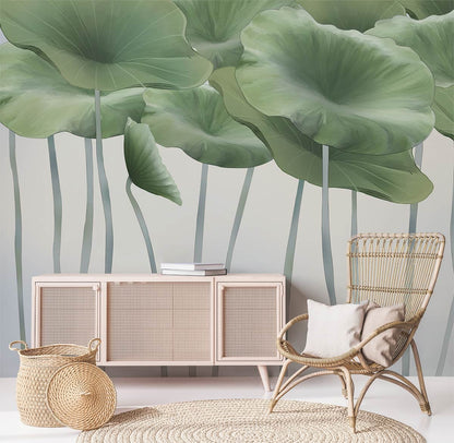 unique flower leaves wall murals home decor