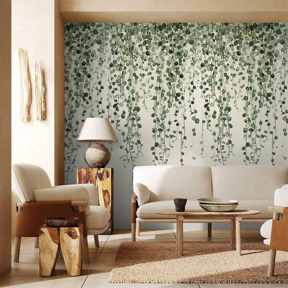 Fresh Vines Leaf Mural Decoration Design