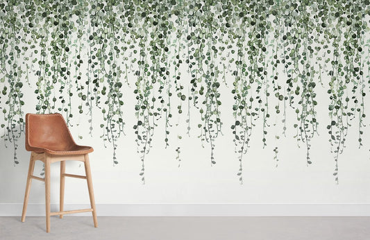 Fresh Vines Leaves Wall Mural Room