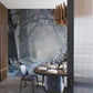 A mural of a frozen forest path on wallpaper would look great in the dining room