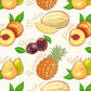 Fruit Print Bright Custom Wallpaper Design