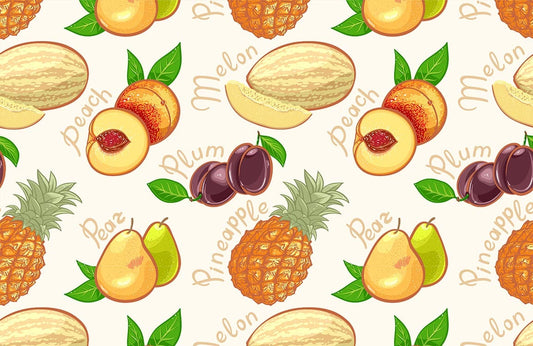 Fruit Print Bright Custom Wallpaper Design