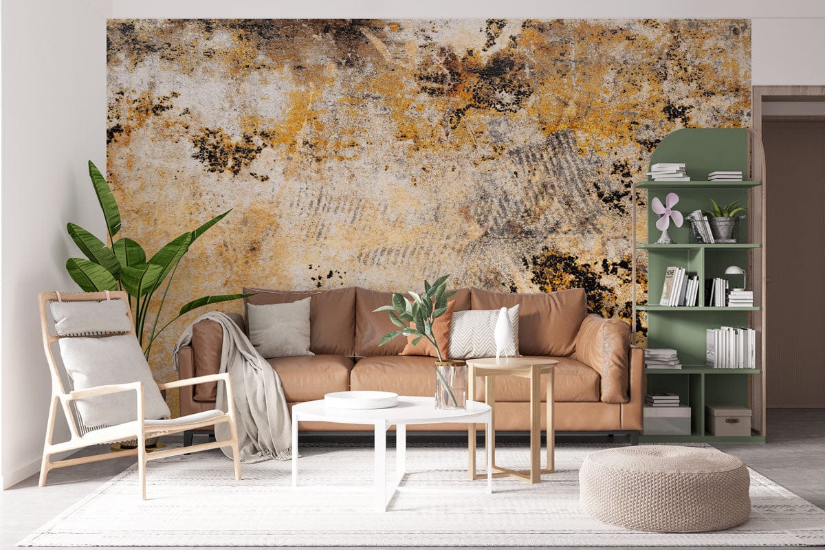 industrial wallpaper mural living room decoration idea