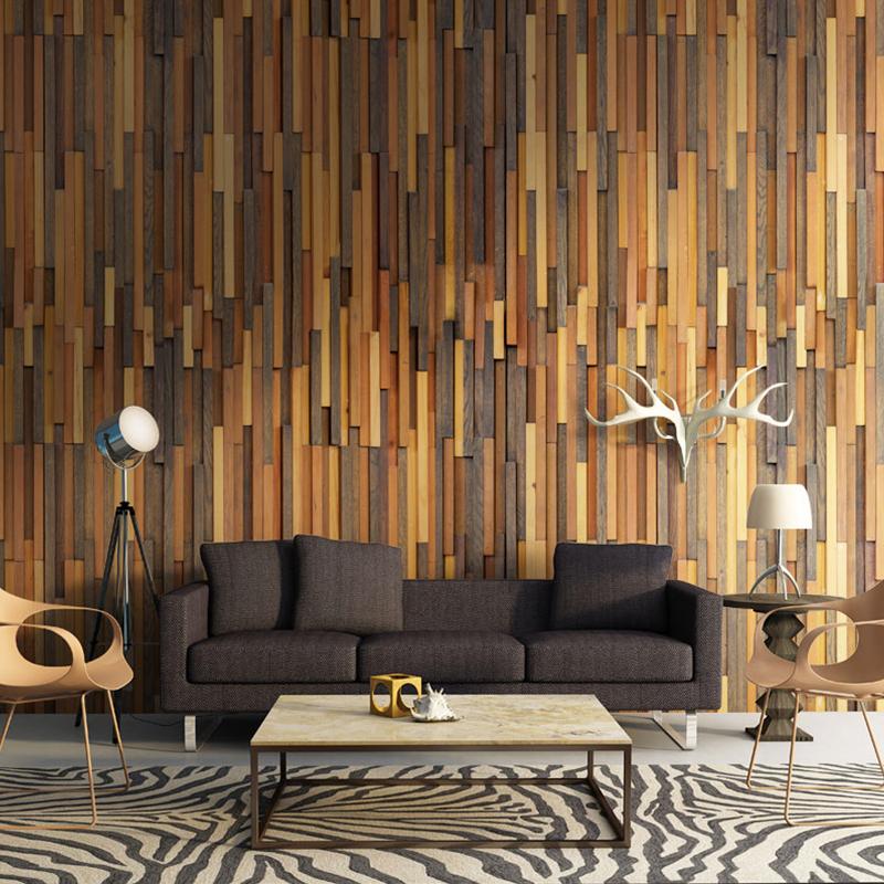 Fresh Modern Wooden wallpaper art design