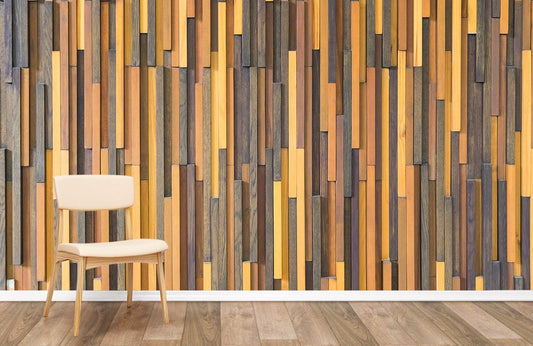 Futuristic Modern Wooden wallpaper mural for room