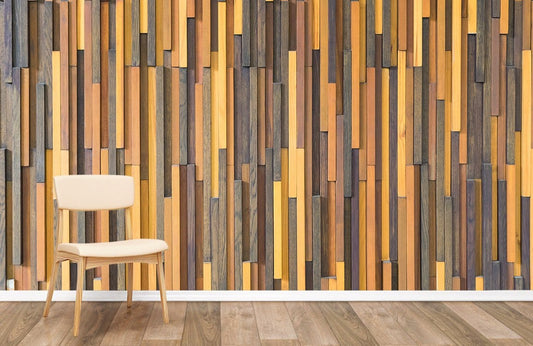 Futuristic Modern Wooden wallpaper mural for room