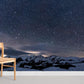 Galaxy above Mountains Wall Mural For Room