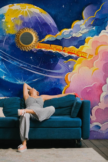wallpaper mural lounge interior design hallway decor