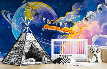 Papier Peint Panoramique Voyage dans la Galaxie