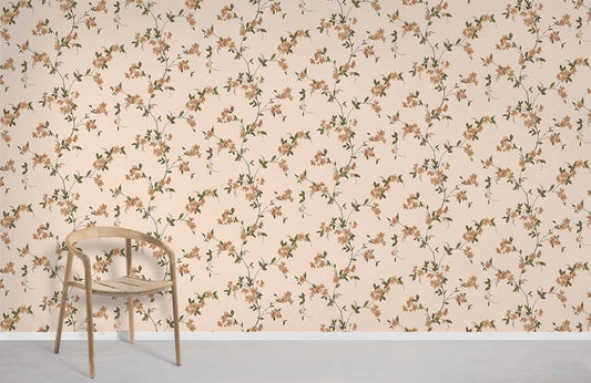 Vintage Floral Bloom Mural Wallpaper