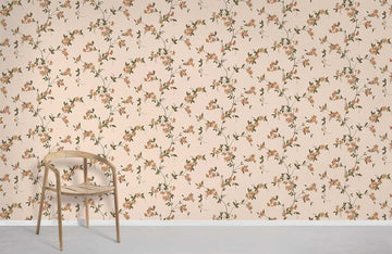 Vintage Florale Blüten Wandmalerei