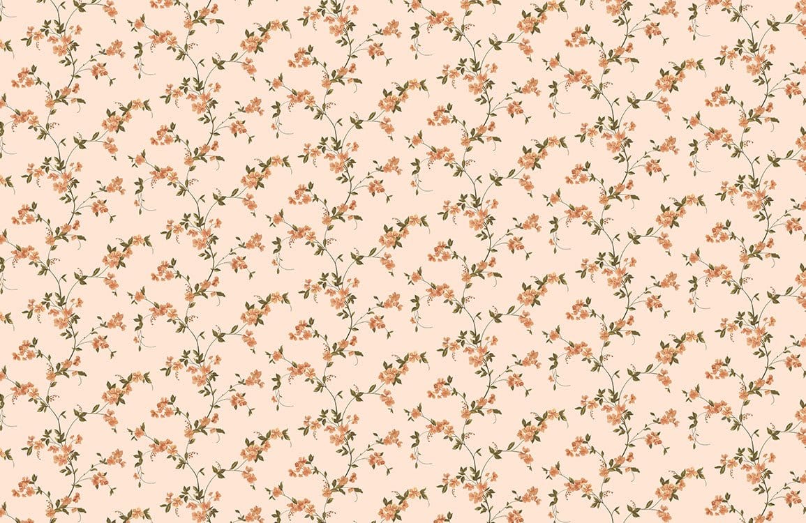 Vintage Florale Blüten Wandmalerei
