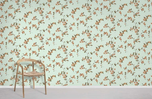 Vintage Floral Blossom Mural Wallpaper