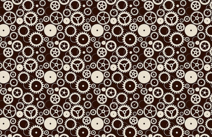 Industrial Gears Abstract Geometric Mural Wallpaper