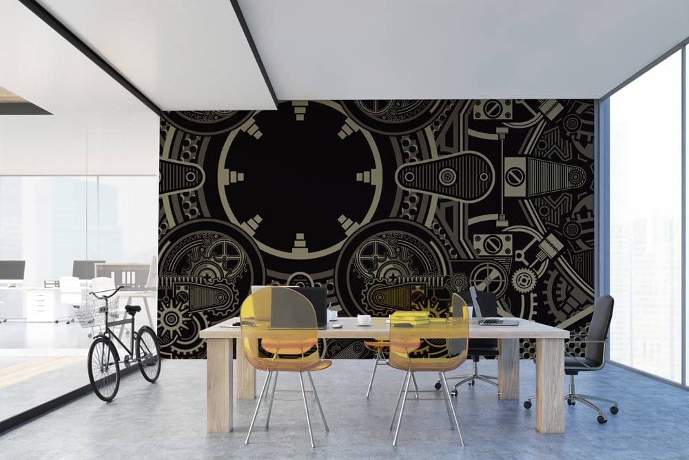 a wallpaper design for the home office