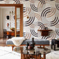 disconnected Circle Pattern Wallpaper for living Room decor