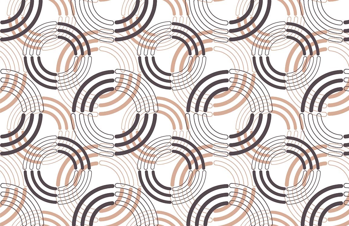 Modern Geometric Abstract Circle Mural Wallpaper