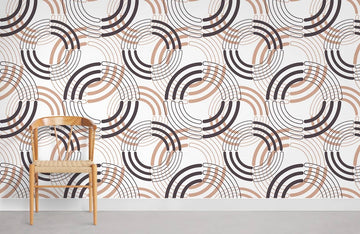 Modern Geometric Abstract Circle Mural Wallpaper