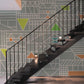 Wallpaper mural with a geometric pattern, ideal for use in living rooms and hallways.