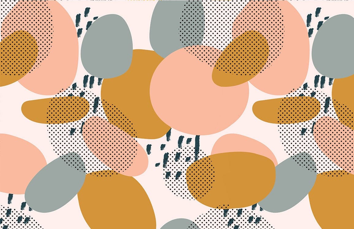 Abstract Colorful Pebble Pattern Mural Wallpaper