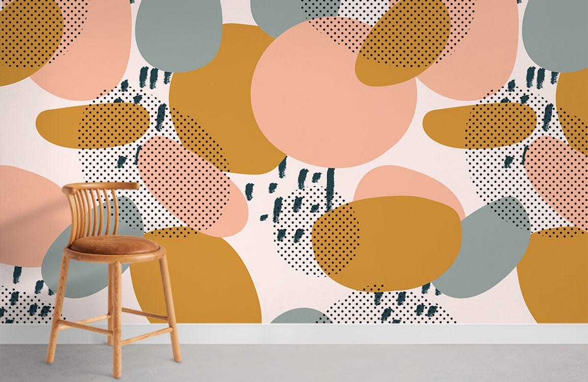 Geometric egges Pattern Wallpaper Mural for Room decor