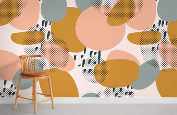 Abstract Colorful Pebble Pattern Mural Wallpaper