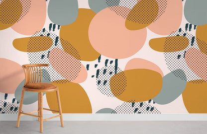 Geometric egges Pattern Wallpaper Mural for Room decor