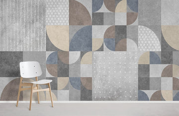 Modern Abstract Geometric Pattern Mural Wallpaper