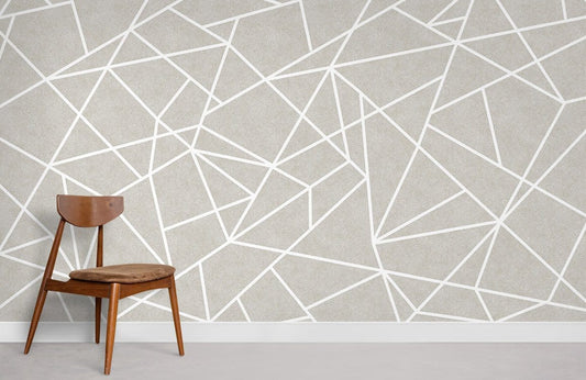 Modern Geometric Beige Mural Wallpaper