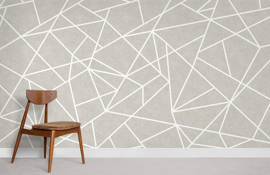 Papier peint mural géométrique moderne beige