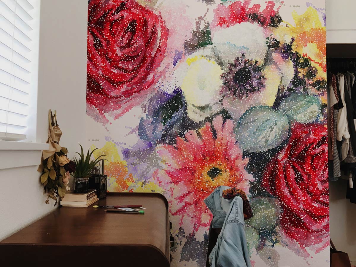 Gerbera Rosa Flower Wall Murals Home Decor Interior