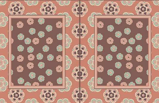 Unique Brocade Pattern Wallpaper Mural Design