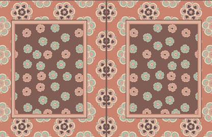 Unique Brocade Pattern Wallpaper Mural Design