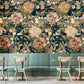 Golden Blossoms Wallpaper Mural for the Decorative Purposes of the Dining Room Space