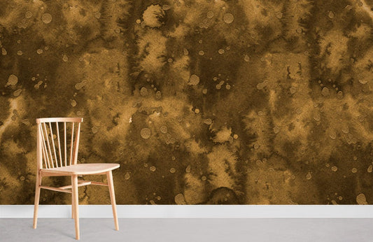 Golden Life Abstract Wall Mural For Room