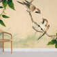 Gossiping Sparrows Animal Wallpaper Mural Room