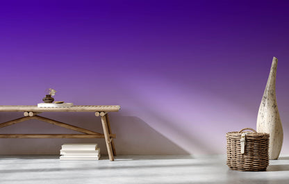 Wallpaper mural with a gradient of purples for the living room's decor