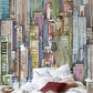 colorful graffiti city scape mural art decoration idea