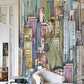 city scape wallpaper mural art for living room