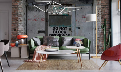 Graffiti Iron Door Cool Mural Living Room