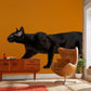 black cat in orange land wall paintings for hall