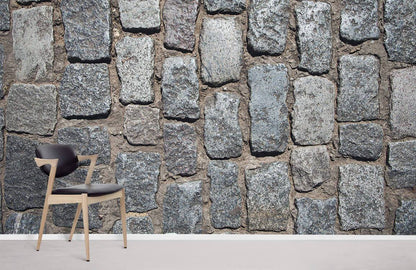 Home Decoration Wallpaper Featuring a Gray Brick Mural