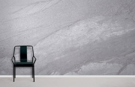Wallpaper mural with a grey gradient and an industrial look for use as home decor