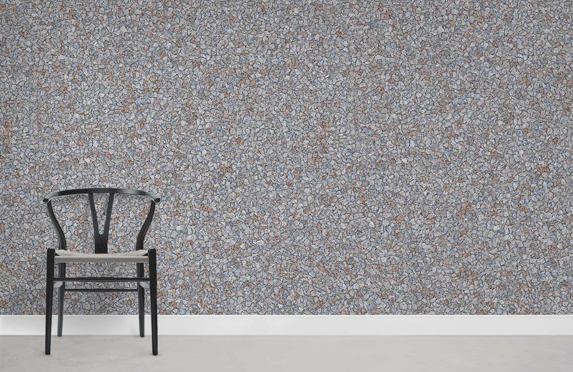 Gray Grit Texture Room Wallpaper Interior