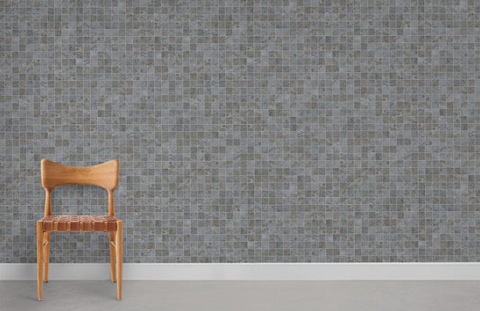 Wall Mural in Gray Mosaic Pattern