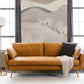 Wall mural wallpaper with a panorama of grey mountains and waves, ideal for use in decorating the living room.