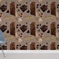 Terrazzo Patterns on a Marble Wallpaper Mural in the Room Brown