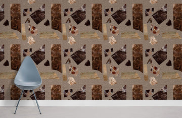 Luxurious Geometric Marble Mural Wallpaper