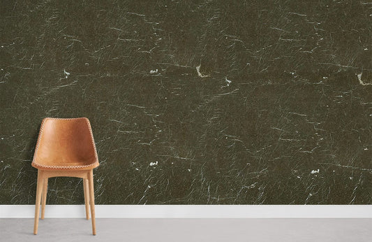 Green Cracked Stone Industrial Mural Room Decoration Idea